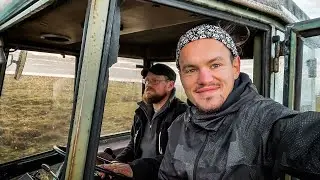 Winter Vorbereitungen auf der Hallig Süderoog