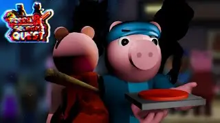 PEPPA AND GEORGE'S QUEST: Balls and guns. | Roblox Piggy Animation