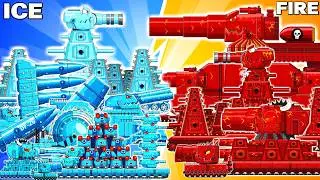 ICE TANK vs Fire TANK | ALL SERIES: Intense Tank Animation Battle