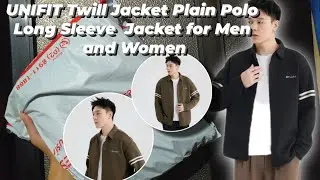 UNIFIT Twill Jacket Plain Polo Long Sleeve  Jacket for Men and Women | #unifit | Mark Ian Suaner