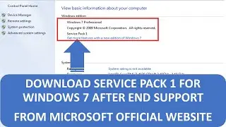 SERVICE PACK 1 FOR WINDOWS 7 AFTER END OF SUPPORT DOWNLOAD