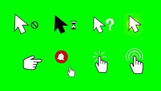 Cursor Animation Pack || GREEN SCREEN + BLUE SCREEN || VFX GURU