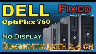 How to Repair DELL OptiPlex 760 no display || diagnostic lights 2 & 4 on || Fixed / Repaired