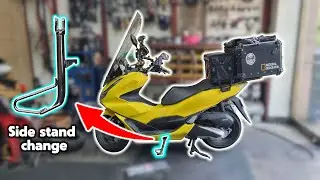 Replacing the side stand on a Honda PCX 125 motorcycle