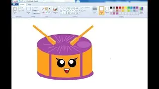 How To Draw Drum in Ms paint