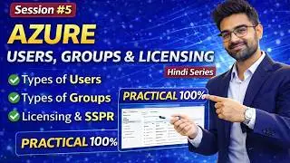 Lecture 5 | Azure Users, Groups & Licensing (Hindi) | SSPR Full Practical Demo  | AZ-104