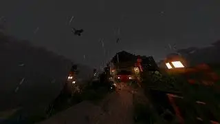Minecraft Night Time Rainy Cinematic With Colour Correction [ 2160p 60fps 4k ]