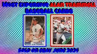 Alan Trammell Most Expensive eBay Sales Baseball Cards - June 2024