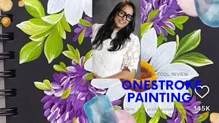Easy One stroke painting #onestrokepainting #acrylic