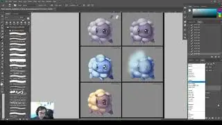 DPaint2-4 Color Correct into Cool Colored Sheep, Color Balance = Ctrl+ B, Hue/sat = Ctrl + U