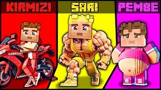 24 SAAT BOYUNCA TEK RENK CHALLANGE! 😂 -Minecraft