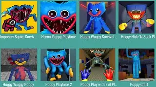 Imposter Squid Survival,Horror Poppy Playtime,Huggy Wuggy Survival,Huggy Hide 'N Seek,Huggy Wuggy
