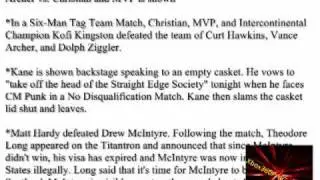 SPOILERS WWE SmackDown Taping Results for This Week 25th june 2010
