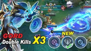 Gord NEW EMBLEM SET and Double Kills X3 Best Build ! Conqueror Skin Mobile Legends Gameplay