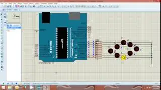 Simulation of Arduino MRT LEDs Notification in Proteus