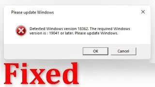 Battlefield 2042 -Detected Windows Version 18362 The Required Windows Version Is 19041 Please Update