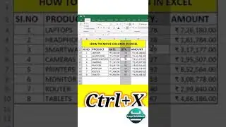 How to Move Column in MS Excel #exceltech #exceltips #excelworld #smartexcel #microsoft