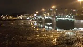 Pirogovskaya embankment at Sampsonievsky bridge, February 5, 2020
