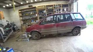 Регулирую схождение дедовским способом на старом авто. Ремонт Mitsubishi chariot 1 поколения.