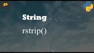 Python String - rstrip()