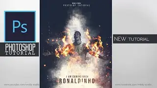 Sports Poster Design (Fire Effect) @Adobe Photoshop