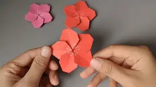 Easy Origami Tutorial: How to Fold a Red Plum Flower 🔥 from a Single Sheet of Red Paper