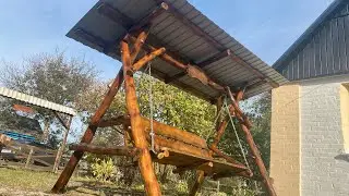 Как сделать классную  садовую качелю,все размеры и детали!!!