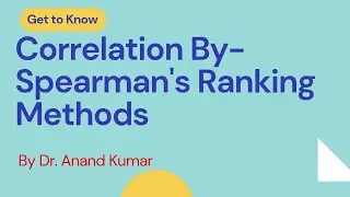 Spearman's Ranking method/statistical methods/