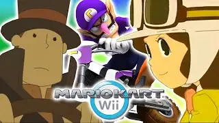 Professor Layton in Mario Kart Wii!