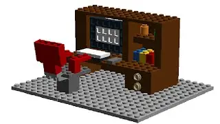 How to Build a Lego Computer + Computer Table | MOC
