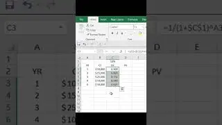 Present Value (PV) Calculation in Excel