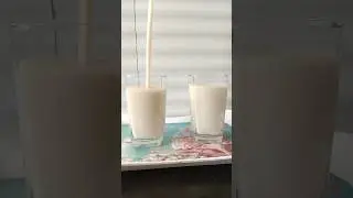 A healthy milkshake for kids made with banana. 