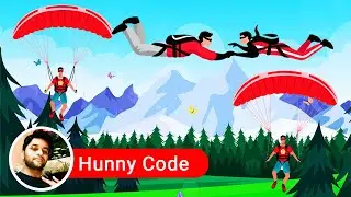 CSS Hills Parachute Animation || CSS Advanced Animation || CSS 3 Advanced Animation