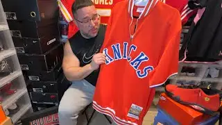 New York Knicks Mitchell and Ness Warm up Shirt