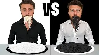 BLACK vs WHITE FOOD CHALLENGE!!