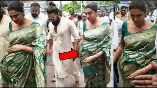 9 Months PREGNANT Deepika Padukone Visits Siddhivinayak Temple with Ranveer Singh Before DELIVERY