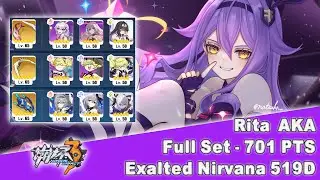 Honkai Impact 3 SEA - [Full Set] Exalted Nirvana 519D - Rita : Argent Knight : Artemis