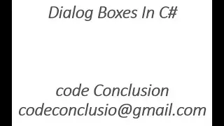 Dialog Box C#