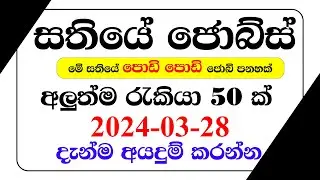 Sathiye Jobs |Today Jobs |Jobs vacancy 2024 |Online jobs | jobs at home | Episode 04