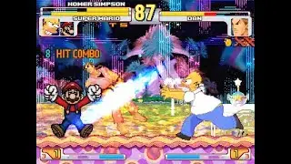 SK MUGEN - Homer Simpson & Super Mario vs 4 Random Characters