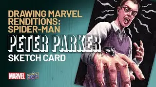 Marvel Renditions Spider-Man Sketch Card - Peter Parker Spider Bite Timelapse
