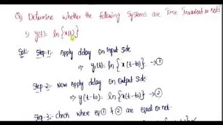TIME INVARIANT & VARIANT SYSTEM PROBLEMS