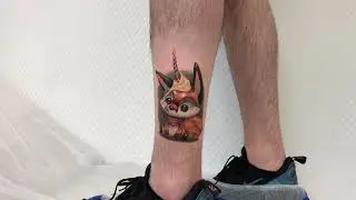 Милая мужская татуировка в стиле ньюскул «лис» | cute newschool tattoo fox
