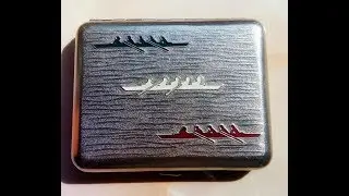 Портсигар Гребцы 1960 г СССР