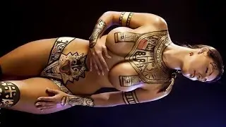 GIRLS WITH BODY PAINT DESIGN #6