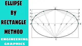 Ellipse by rectangle method /  engineering graphics