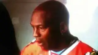 Micheal Jordan At Blackhawks Hockey Game