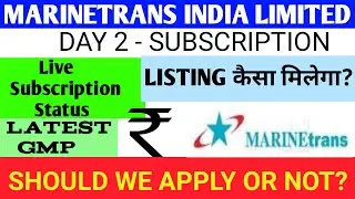 MarineTrans Ipo 🔴 MarineTrans Ipo Review 🔴 MarineTrans India Limited Ipo 🔴 MarineTrans Ipo Gmp