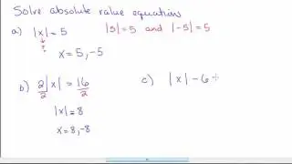 Glencoe Algebra 1 - Chapter 2 - Section 5 - Solving Equations with absolute value