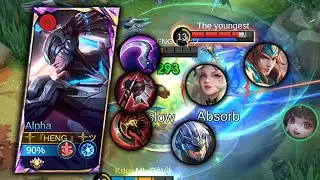 25 Kills Top Global ALPHA Build 1 Hit Damage ~ ALPHA Hybrid Build ~ MLBB